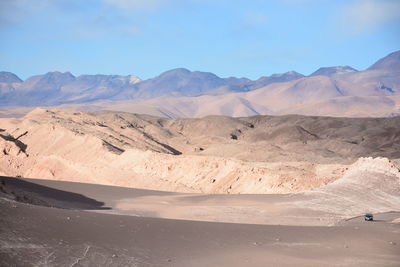 Scenic view of desert against sky