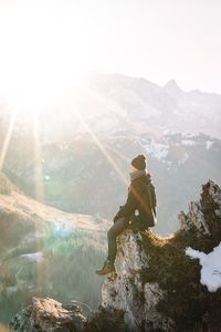 Scenic view of mountain against sky