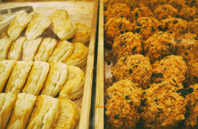 High angle view of food for sale in store