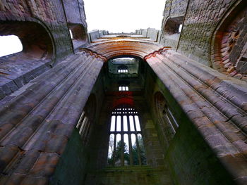 Low angle view of historic building against sky