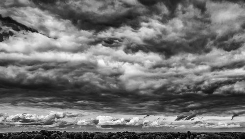 Dramatic sky over landscape