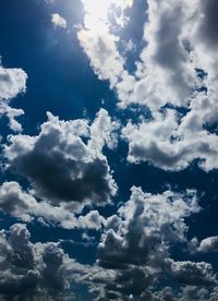 Low angle view of clouds in sky