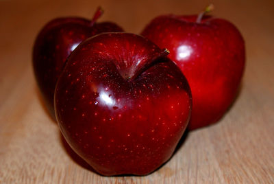 Close-up of apple on table