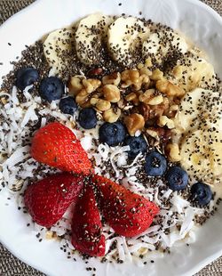 Directly above shot of breakfast in plate