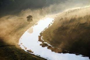 Scenic view of river amidst landscape