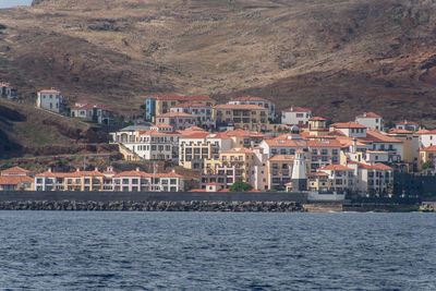 View of town by sea