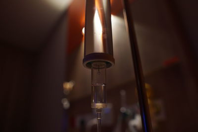 Close-up of iv drip