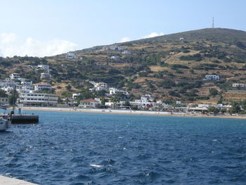 High angle view of town