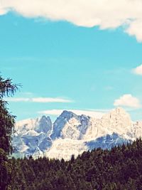 Scenic view of rocky mountains against sky