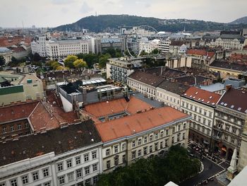 High angle shot of townscape