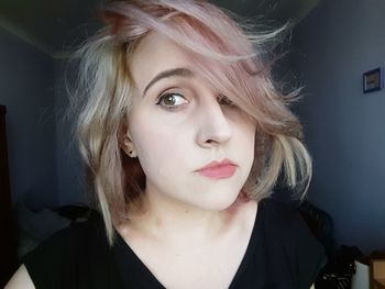 Close-up portrait of young woman