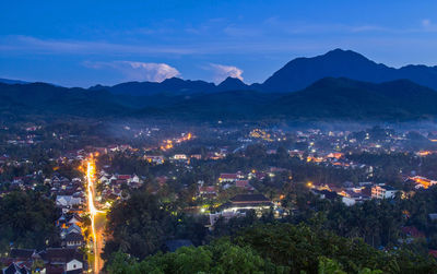 Viewpoint and landscape at luang prabang , laos.