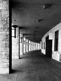 Empty corridor of building