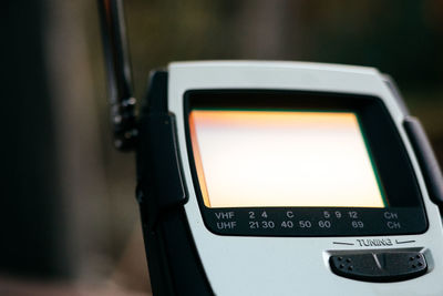 Close-up of digital radio transceiver