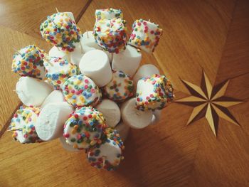 Close-up of flowers on table