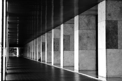 Empty corridor of building