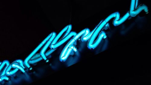 Close-up of illuminated light at night