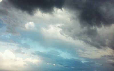 Low angle view of cloudy sky