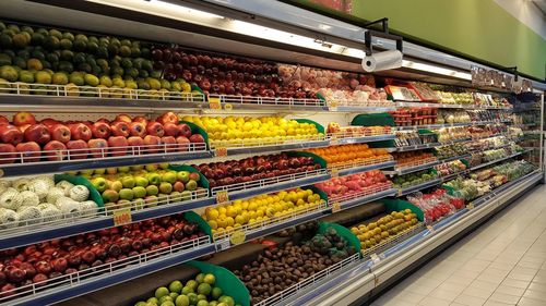 Heap of market stall in store