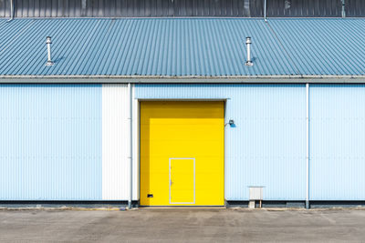 Exterior of yellow door