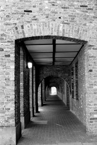 Narrow walkway along buildings