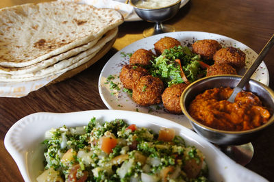 Close-up of food on table