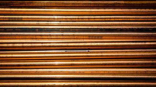 Full frame shot of copper shutter