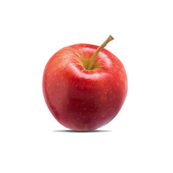 Close-up of apple against white background