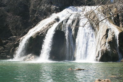 River flowing through rocks