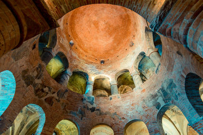 Low angle view of a ceiling of a temple