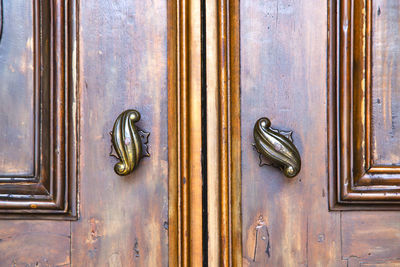 Detail of old wooden door