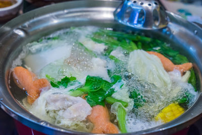 Close-up of soup in bowl