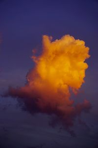 Low angle view of sky at sunset