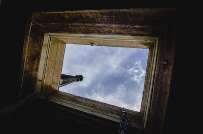 Low angle view of old building against sky