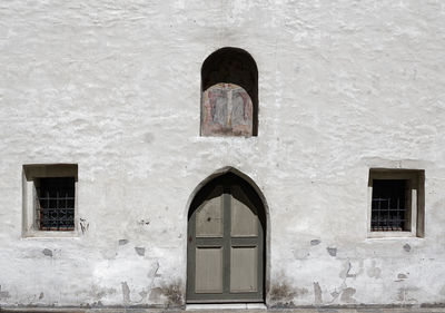 Close-up of closed door