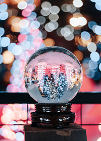 Close-up of illuminated christmas lights