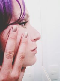 Close-up of woman hand