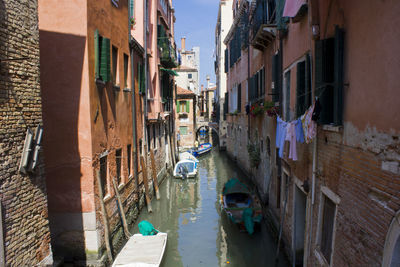 Canal amidst buildings in city