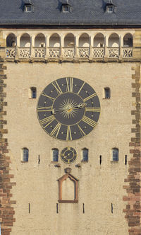 Clock tower on old building