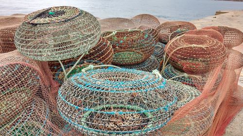 Fishing net at harbor