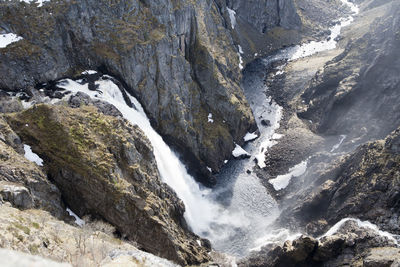 Scenic view of waterfall