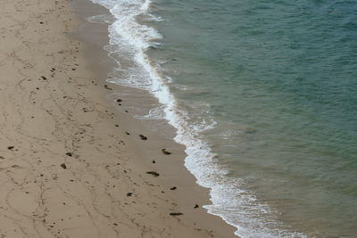 High angle view of beach