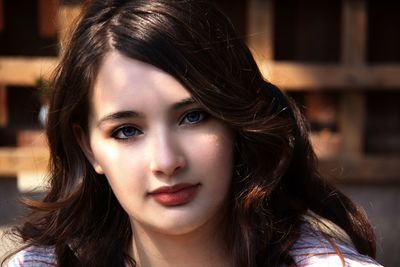 Close-up portrait of teenage girl