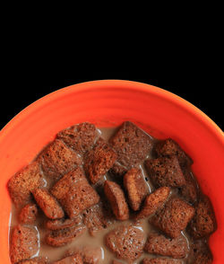 High angle view of breakfast in bowl