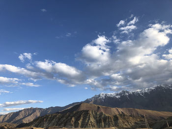 Low angle view of mountain against sky