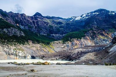 Scenic view of snowcapped mountains