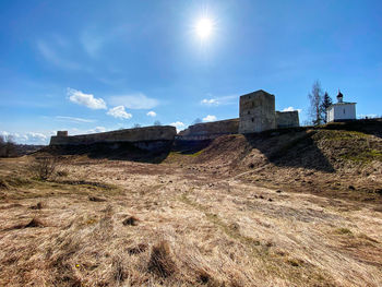 Panoramic shot of land against sky