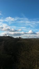 Scenic view of landscape against cloudy sky