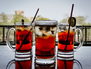 Close-up of drink on table