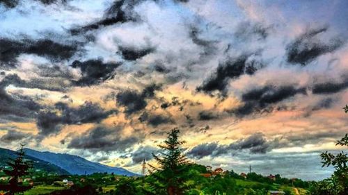 Clouds over landscape